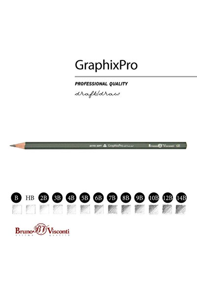 Bruno Visconti "Graphixpro'' 12 Pcs Graduated Pencil Set - B-14B