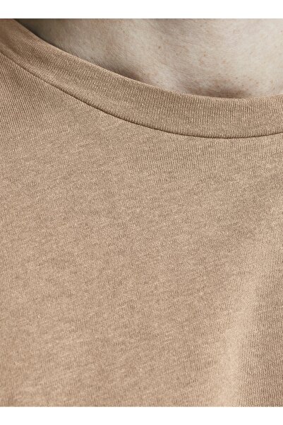 Jack & Jones 12205878_jorflows Tee Ss Crew Neck Bisiklet Yaka Relaxed εκτυπωμένο καφέ ανδρικό μπλουζάκι