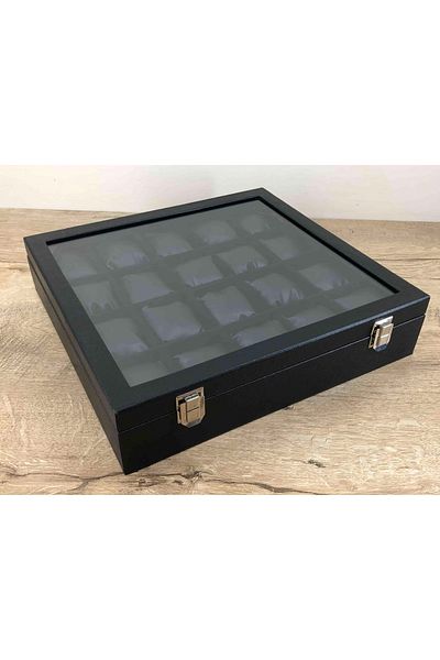 Kelepir Fırsatlar Organize-Termination Watch Box Black Leather Coated Special for Ladies That Can Receive 20 Wristwatches