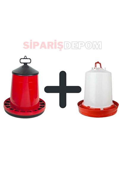 Kanatlı Shop 15 Lt Chicken Feeder + 12 Lt Chicken Drinker