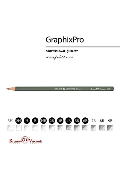 Bruno Visconti "Graphixpro'' 9 Pcs Graduated Pencil Set - 2H-6B