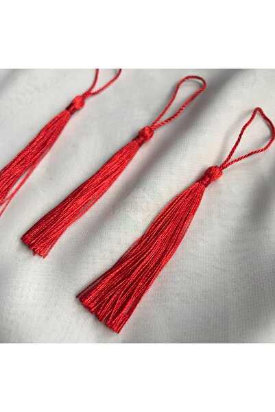 Bukle İplik 7 см червона китиця (10 штук)