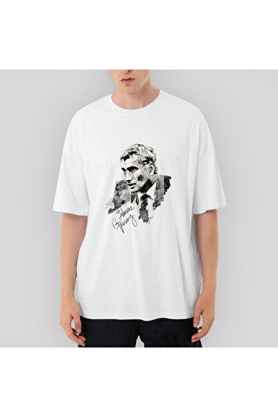 Z zepplin Tricou alb supradimensionat Yilmaz Güney