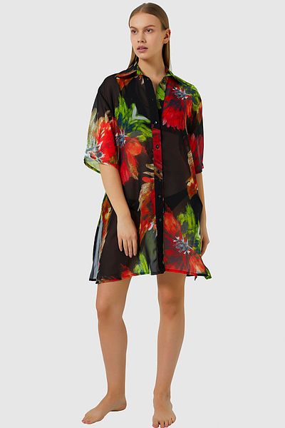 AYYILDIZ 5803 Rochie de plajă neagră