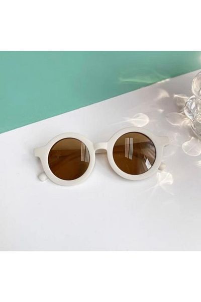 Kids Scandinavian 1-10 Years Old Child Sunglasses Uv400 Certified White Glasses (With Glasses Case)