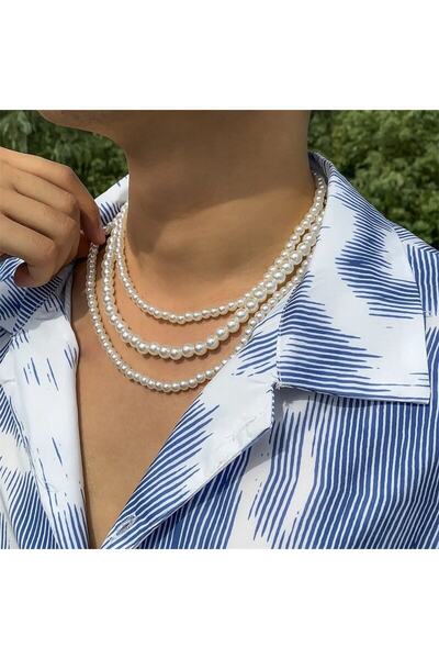muptejewelry Mupten Unisex 3'lü Doris Inci Kolye