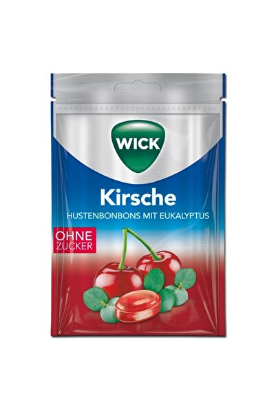 WICK Kirsche & Eukalyptus Ohne Zucker, Hals-bonbon, 72g