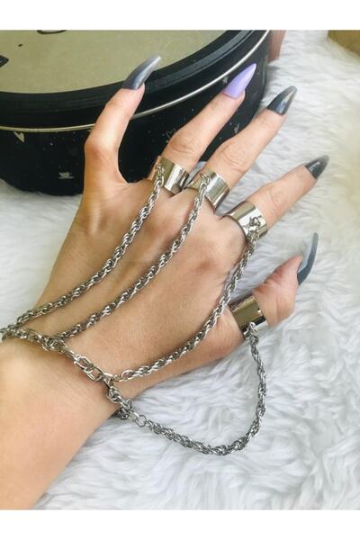 oldskoolbutik Adjustable Ring Bracelet with 4 Links