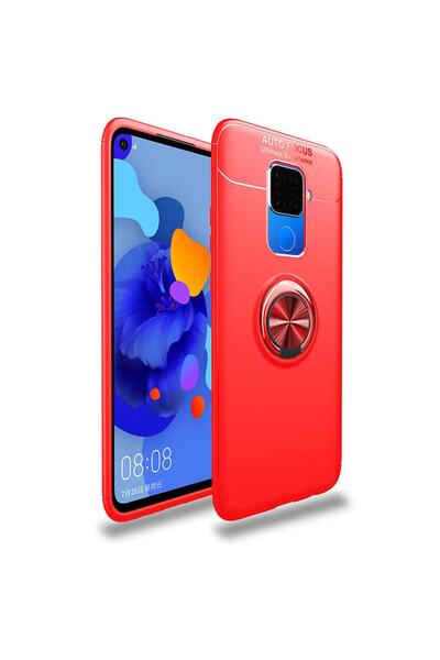 Huawei Mate 30 Lite Uyumlu Cep Telefonu Için Dönebilen Yüzüklü Standlı Siliko...