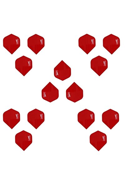 DARTSAN 5 Set (15 ADET) Dart Flight-flayt 100 Micron Pet Kırmızı