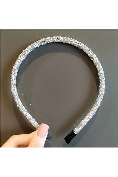 zeynep Z&D Accessory Women's New Season Gray Glitter Crown