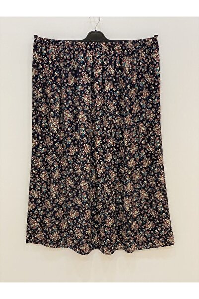 BLUEMOOR Women's Partial Flared Mother Skirt with Elastic Waist