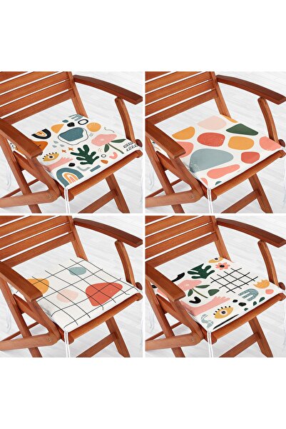 Realhomes Set de 4 perne pentru scaune cu fermoar, cu design minimalist, colorat