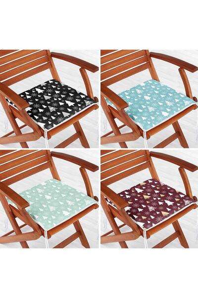 Realhomes Набір з 4 сучасних стільців з блискавкою та візерунком «дуб» на кол...