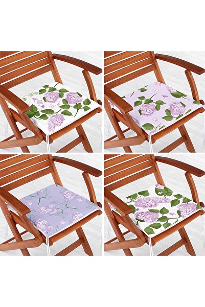 Realhomes Набір з 4 сучасних стільцевих подушок з блискавкою та візерунком се...