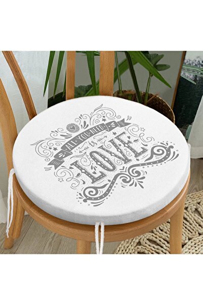 Realhomes Крісло з цифровим принтом «Love» та круглим застібкою-блискавкою