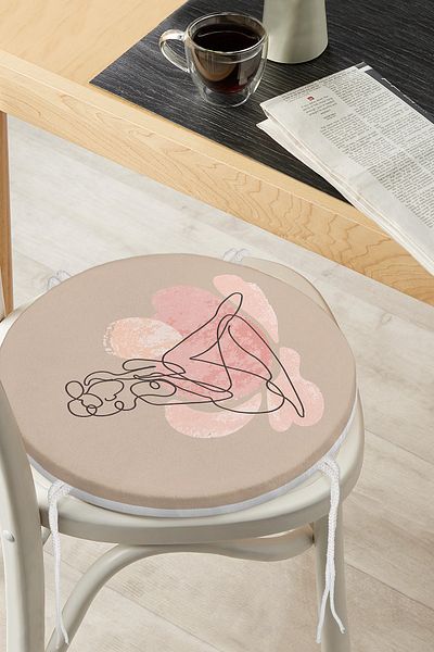 Realhomes Bohemian Special Design Round Zippered Chair Cushion