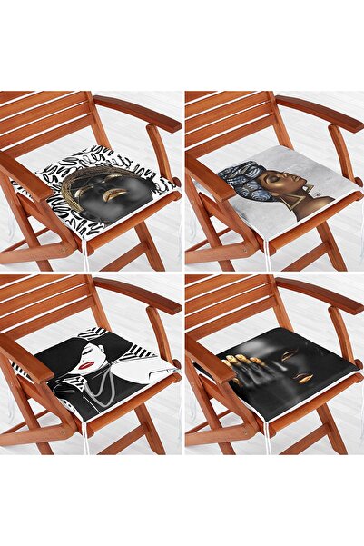 Realhomes Набір з 4 спеціальних дизайнерських цифрових друкованих чохлів на б...