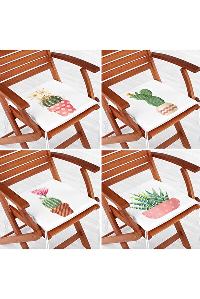 Realhomes Набір з 4 милих цифрових друкованих сучасних стільцевих подушок із ...