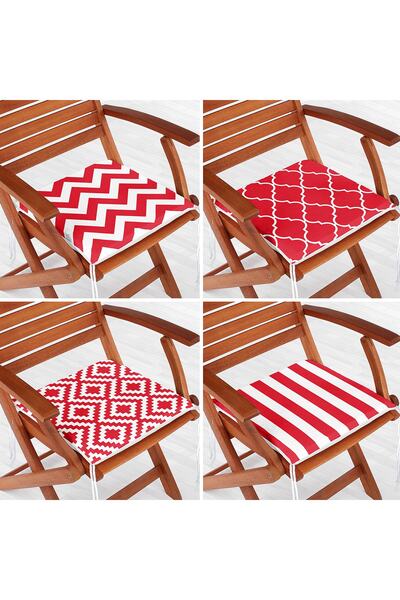 Realhomes Набір з 4 червоних геометричних малюнків, спеціальний дизайн, цифро...