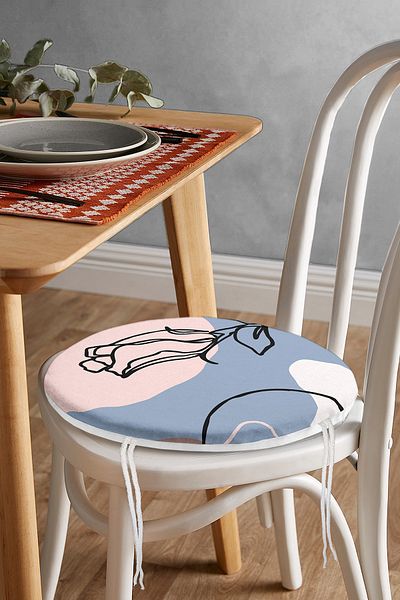 Realhomes Bohemian Special Design Round Zippered Chair Cushion