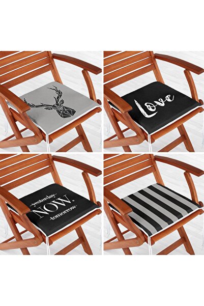 Realhomes Yest των 4. Τώρα Τομ. Σετ μαξιλαριών καρέκλας με φερμουάρ Geyikli D...