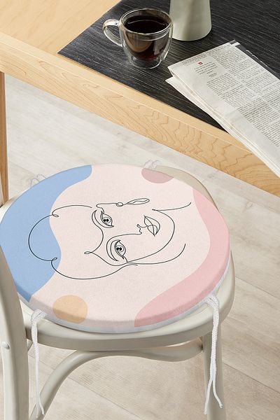 Realhomes Bohemian Special Design Round Zippered Chair Cushion
