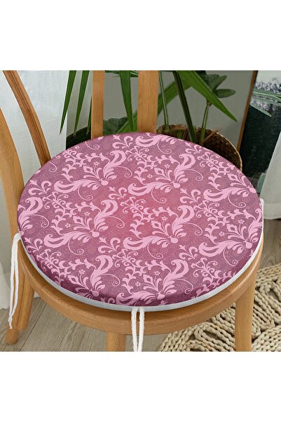 Realhomes Fuchsia pozadina, damask motivi, moderni okrugli jastuk za stolicu ...