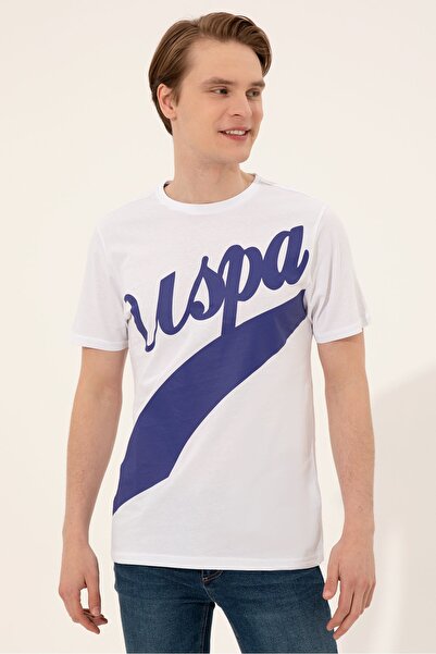 U.S. Polo Assn. Ανδρικό λευκό μπλουζάκι