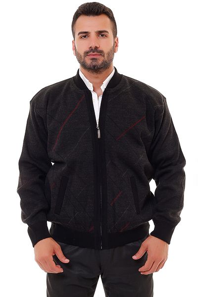 K KARBEY Steel Knitted Men's Large Size Length Knitwear Coat