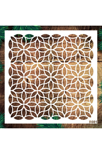 STENCİLTASARIM Stencil Tasarım R081- Dekoratif Duvar, Fayans Ve Eşya Boyama Ş...
