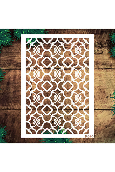 STENCİLTASARIM Stencil Tasarım R030- Dekoratif Duvar, Fayans Ve Eşya Boyama Ş...