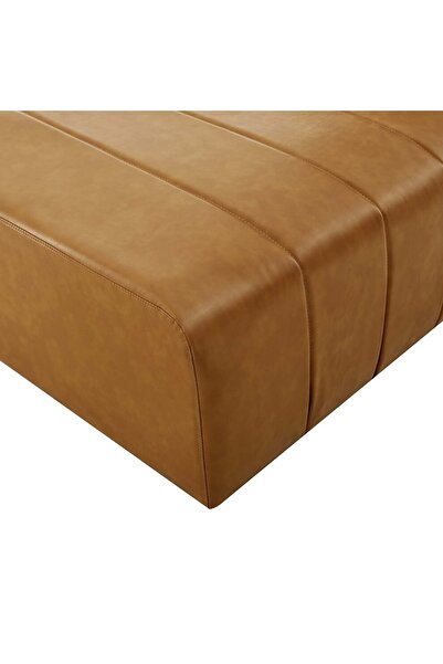 DeccoStil Lüx Suni Deri Kare Puf Taba 60*60cm