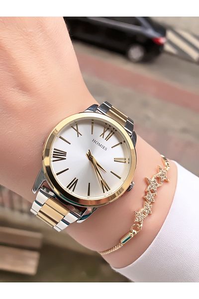 Homies Women's Wristwatch-Bracelet Steel Cord Waterproof