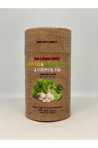 Nurs Lokman Hekim Soft Capsules Containing Lemon Garlic Parsley Oil 60 Capsules