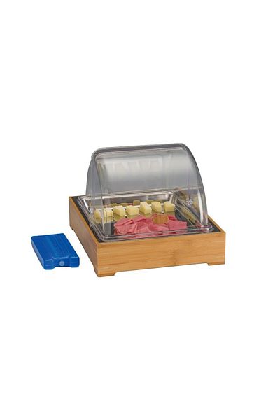 Zicco Wooden Base Polycarbonate Rolltop with Cover Cooler Display 30 X 36 X H: 25 C
