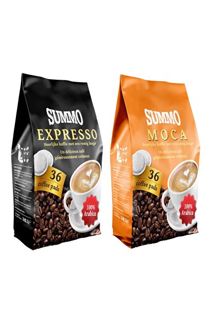 SUMMO Senseo 1 Adet Moca Ve 1 Adet Espresso 72'li Avantaj Paketi (36x2 Paket)...