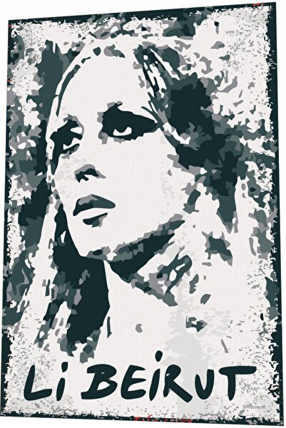 Hayat Poster Feyruz Li Beyrut Retro Vintage Ahşap Poster