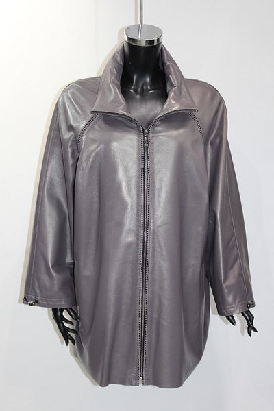Metins Leather Women's Large Size Leather Coat