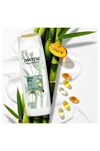 Pantene Uzun Ve Güçlü Şampuan, Bambu Ve Biyotinli, 400 ml x 3 Adet