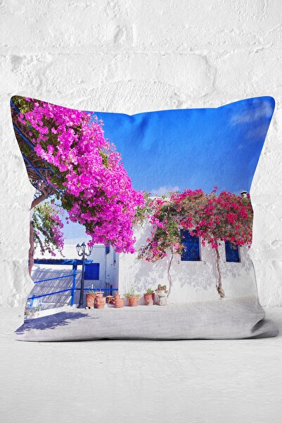 Nish & Royal Purple Ivy Patterned Digital Printed Decorative Pillow Cushion C...
