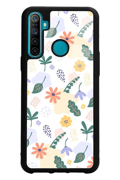 Spoyi Oppo Realme 5I Glossy Phone Case with Tiny Flowers Design