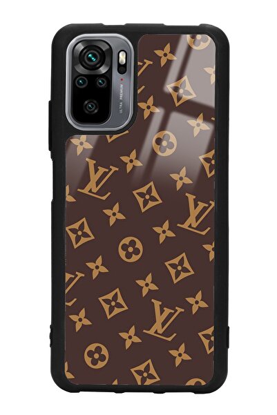 Spoyi Xiaomi Redmi Note 10 - 10s Kahverengi Lv Tasarımlı Glossy Telefon Kılıfı