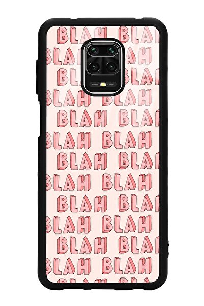 Spoyi Xiaomi Redmi Note 9 Pro Blah Blah Tasarımlı Glossy Telefon Kılıfı