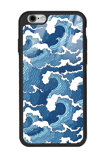Spoyi Iphone 6 - 6s Mavi Dalga Tasarımlı Glossy Telefon Kılıfı