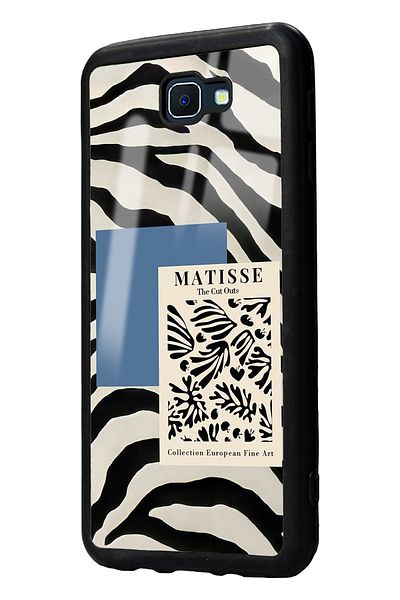 Spoyi حافظة هاتف سامسونج J7 Prime Zebra Mattise بتصميم لامع