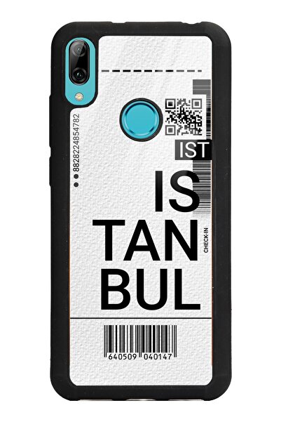 Spoyi حافظة هاتف لامعة بتصميم تذكرة لهاتف هواوي Y6 (2019)