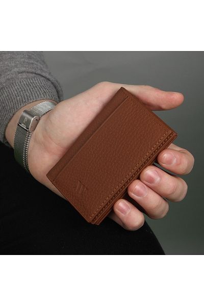 My Valice Unisex Genuine Leather Wallet And Card Holder 1818 Tan