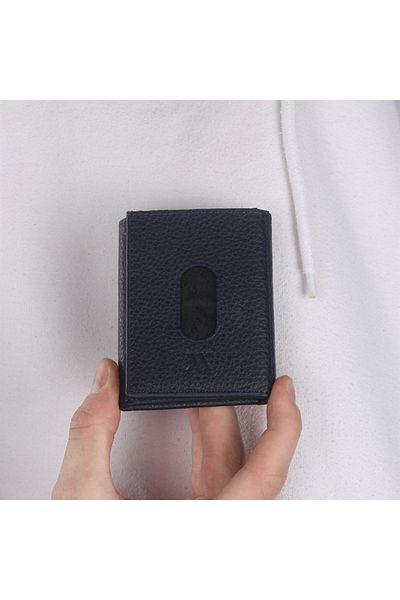 My Valice Unisex Genuine Leather Wallet And Card Holder 1819 Navy Blue