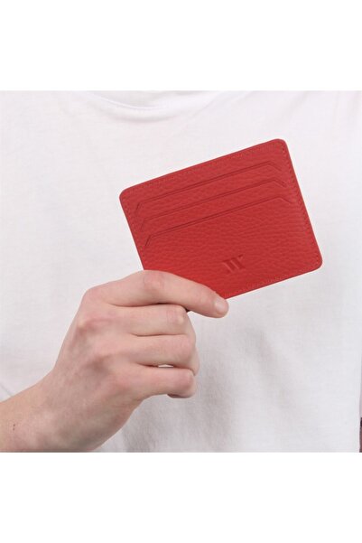 My Valice Unisex Hakiki Deri Cüzdan Ve Kartlık 1817 Kırmızı